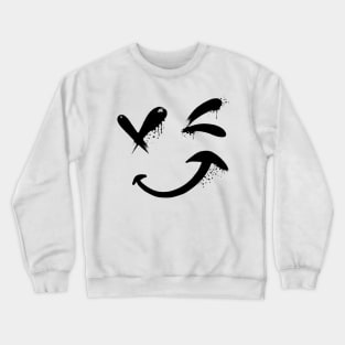 Smiley face winking Crewneck Sweatshirt